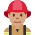 👨🏽‍🚒 man firefighter: medium skin tone display on Twitter